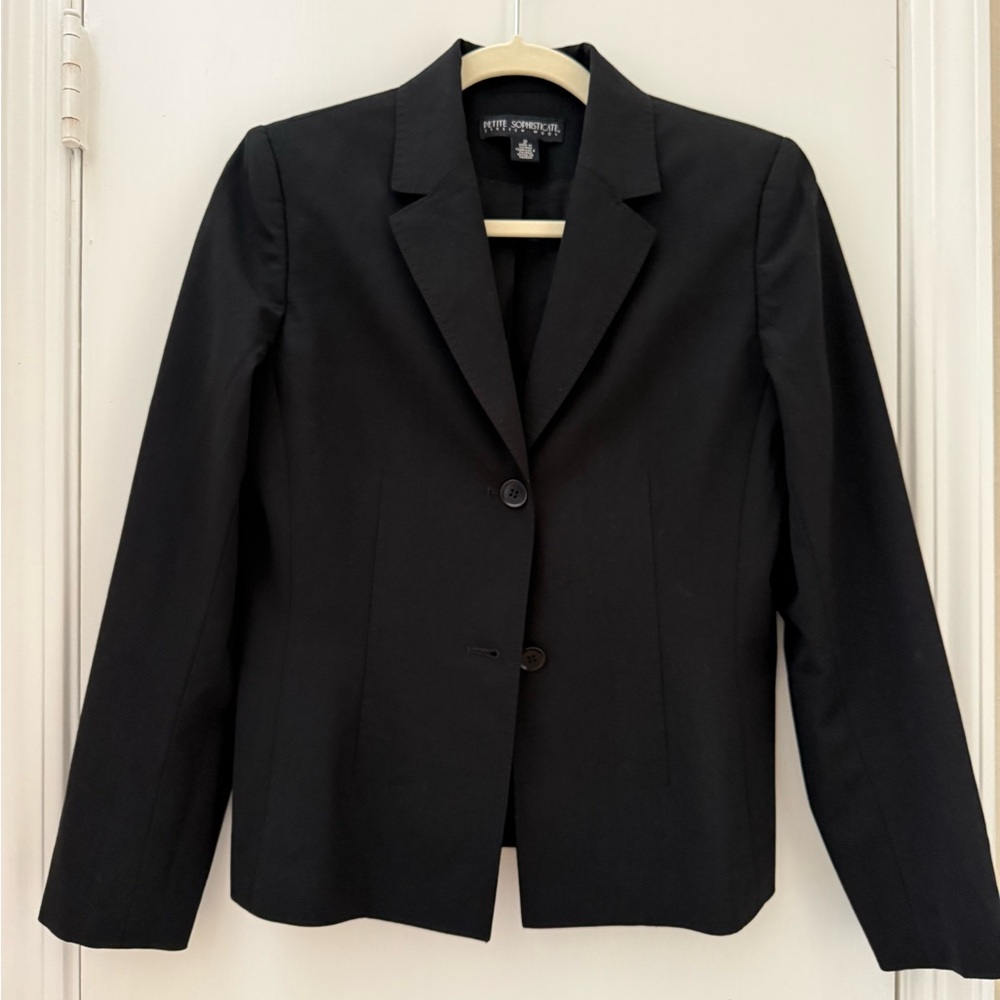 Petite Sophisticate Black Women's Tailored Blazer, Size S